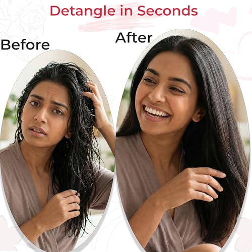 Image of TEMPERIA Detangler Hair Brush for Women & Men - Detangle Wide Tooth Comb for Curly /Wavy Hairs - Shampoo Detangling Curl Styling Hairbrush, Premium & Ergonomic Design (CB136)