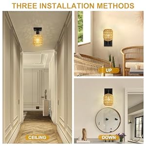 Chicluxbohorattanwallsconcessetoftwohardwiredfarmhousewalllampswith330adjustablearmindoorrusticwallmountlightfixturesforbedroomlivingroomhallwaybulbsnotincluded  Urban Country Home Decor Chiclux boho rattan wall sconces set of two hardwired farmhouse wall lamps with 330adjustable arm indoor rustic wall mount light fixtures for bedroom living room hallway bulbs not included  urban country home decor