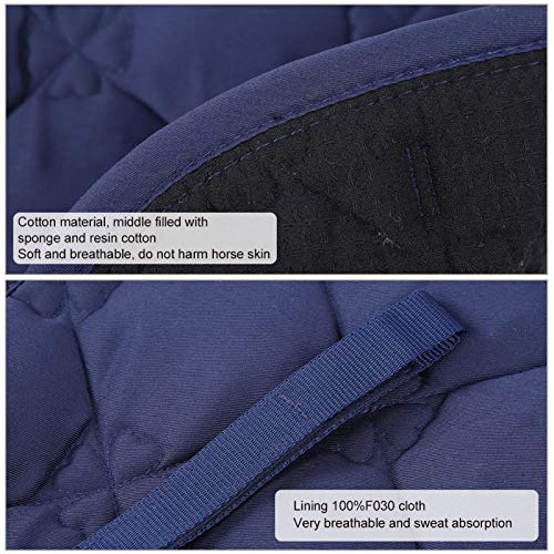 Paardenzadeldek, katoenen PP webbing handvat Buikband Paardenzadeldek Zacht ademend dubbel touw Zweetabsorptie (blauw) - Afbeelding 3