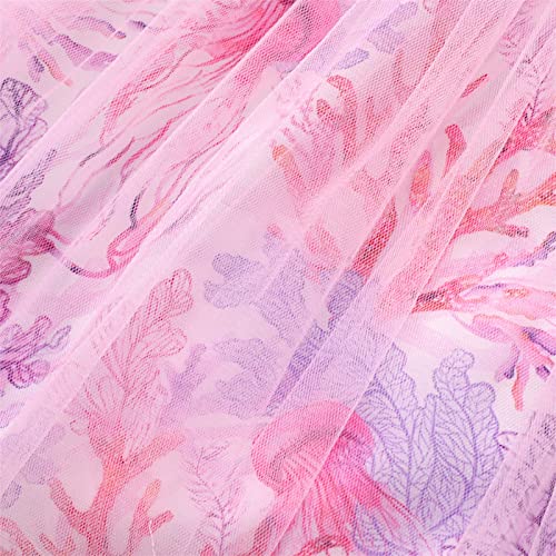 Patpat Toddler Girl Tutu Dress Baby Girls Tulle Dresses Ruffle Sleeveless Pink Floral Sundress #TOP4