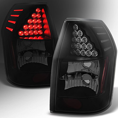 AKKON - For 2005 2006 2007 2008 Dodge Magnum Replacement Pair Left + Right LED Black Smoke Tail Lights Lamps Set