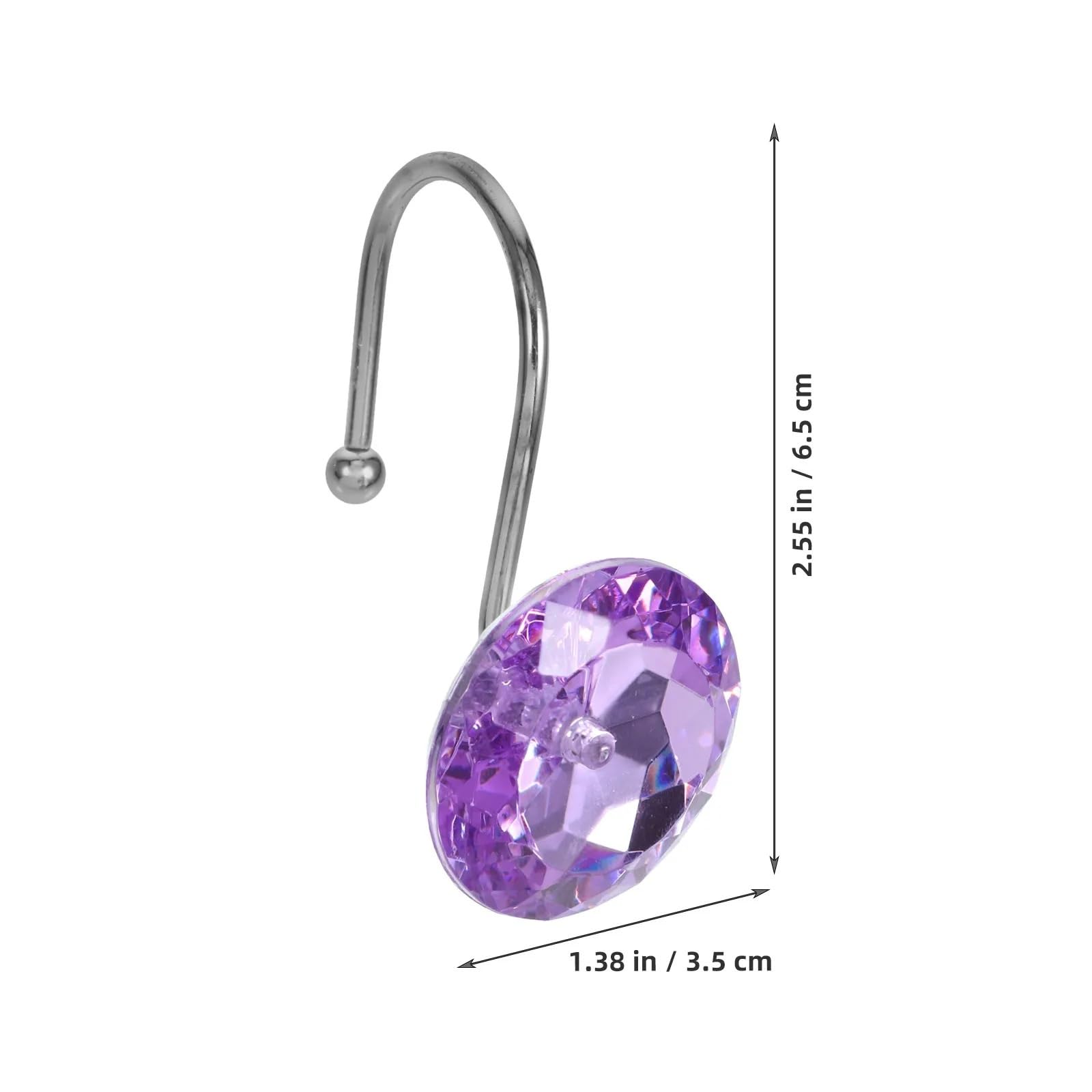 Anillas para Cortinas 12 Ganchos for Cortina de Ducha | Anillos acrílicos de Metal grueso, varillas fáciles de deslizar, ajuste Universal for cortinas decorativas ligeras y pesadas