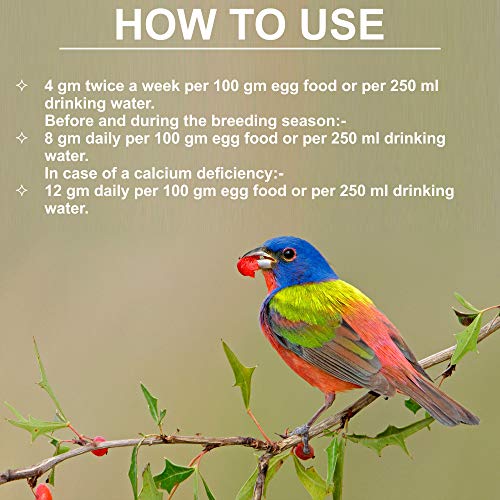 Image of Pet Care International (PCI) Cal Max || Provide Essential Calcium || Healthy Bird Breeding Healthcare (100 Grm, Cal Max)