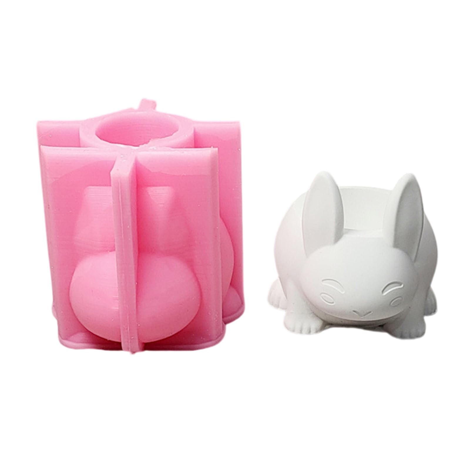 Nucelit Silicone Molds Rabbits Flower Pots Molds Ornament Plasters Castings Epoxy Resin Craft Supplies Silicone Rabbits Flower Pots