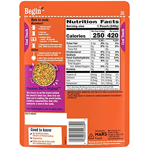 Ben'S Original PP-GRCE36665 Ready Rice Jasmine Rice thumb #1