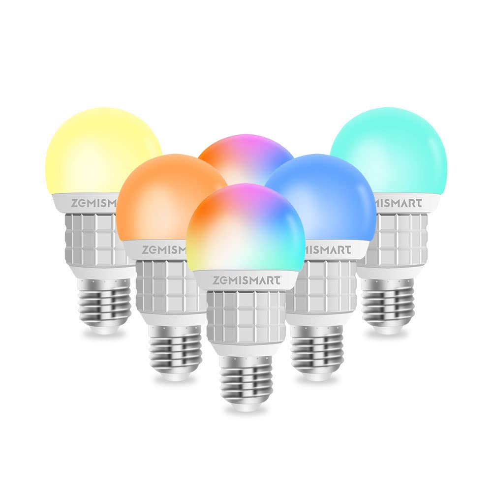 BENEXMART Smart Light Bulbs with Matter, RGB LED Dimmable Light Bulbs, E27 7W Smart Light Bulbs Work with Google Home, Apple Home, 2.4Ghz WiFi Only (6)