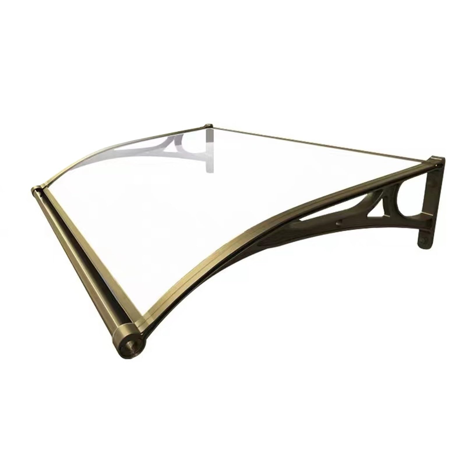Auvent de porte polycarbonate extérieur protection pluie UV 80x180cm