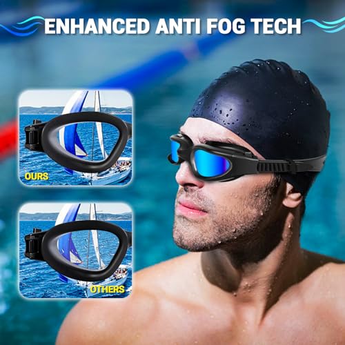 Winline Gafas de natación Antiniebla Protección UV Anti Leak visión Clara, Gafas natación polarizadas/sin-polarizadas para Hombres Mujeres Adultos y Adolescentes - imagen 6