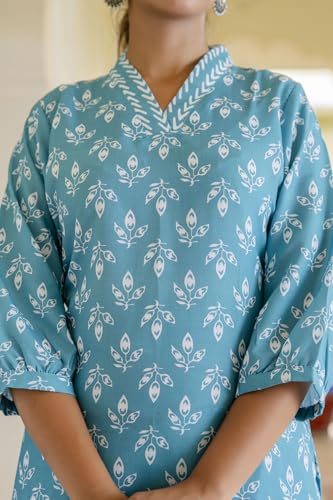 Image of Yashika Women Printed Cotton Blend Straight Kurta and Afghani Pant Set Perfect For Casual and Office Wear
