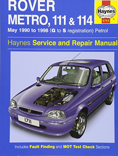  Rover Metro, 111 and 114 Service and Repair Manual: 1990 to 1998
