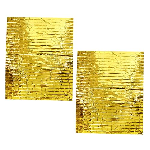 DECOMELODY 2Pcs Emergency Blanket Portable Sun Outdoor Insulated Blankets for Camping Hiking Survival Lightweight Reflective Heat Retention for Cold Weather