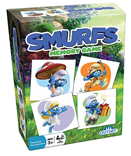 Smurfs Memory Game - Features 24 Fan Favorite Smurf Characters from the New Movie on 48 Ready to Match Cards - Ages 3+