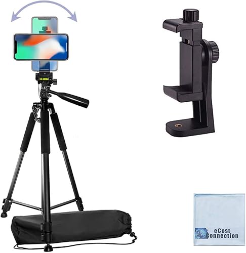 Trípode profesional de la serie Pro de 60 pulgadas y soporte universal giratorio para teléfonos inteligentes para todos los teléfonos inteligentes