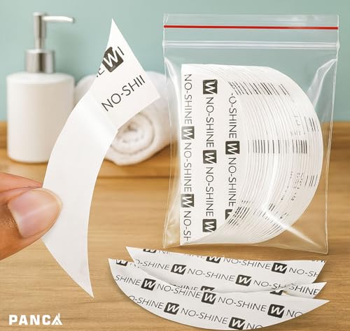 Image of PANCA No Shine Tape 36 Pcs for Hair Patch - For Men & Women - Strong Hold Up To 2-4 Weeks | Waterproof Double Sided Hair System Tape for Toupee, Wig & Hair Extensions | Skin Safe Adhesive Strips