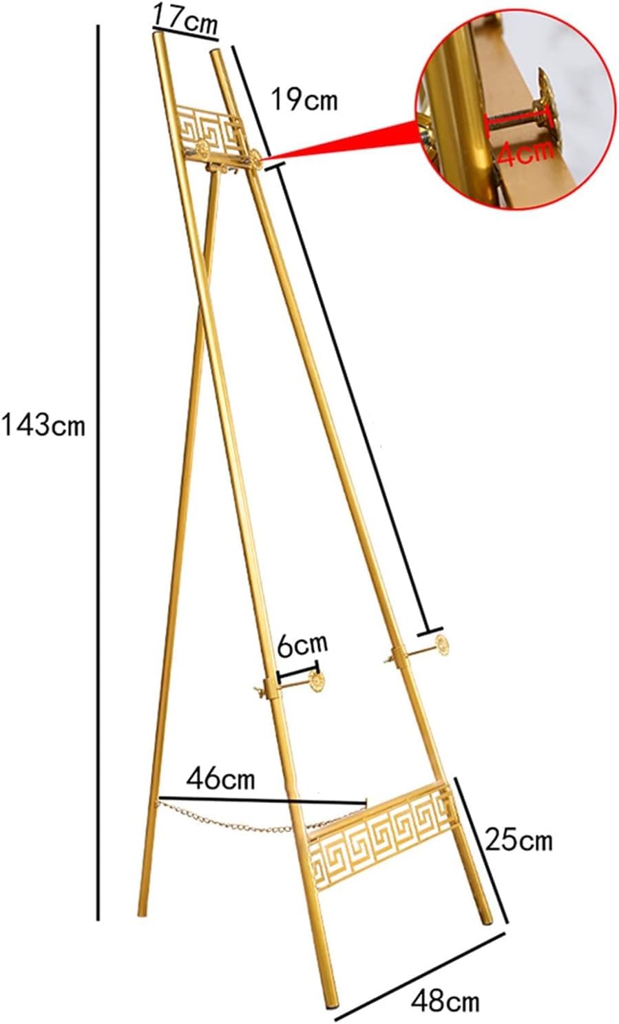 Cavalletto pieghevole portatile regolabile da 150 cm, espositore pesante per dipinti, matrimoni, eventi e insegne da negozio, ideale per artisti e fotografi