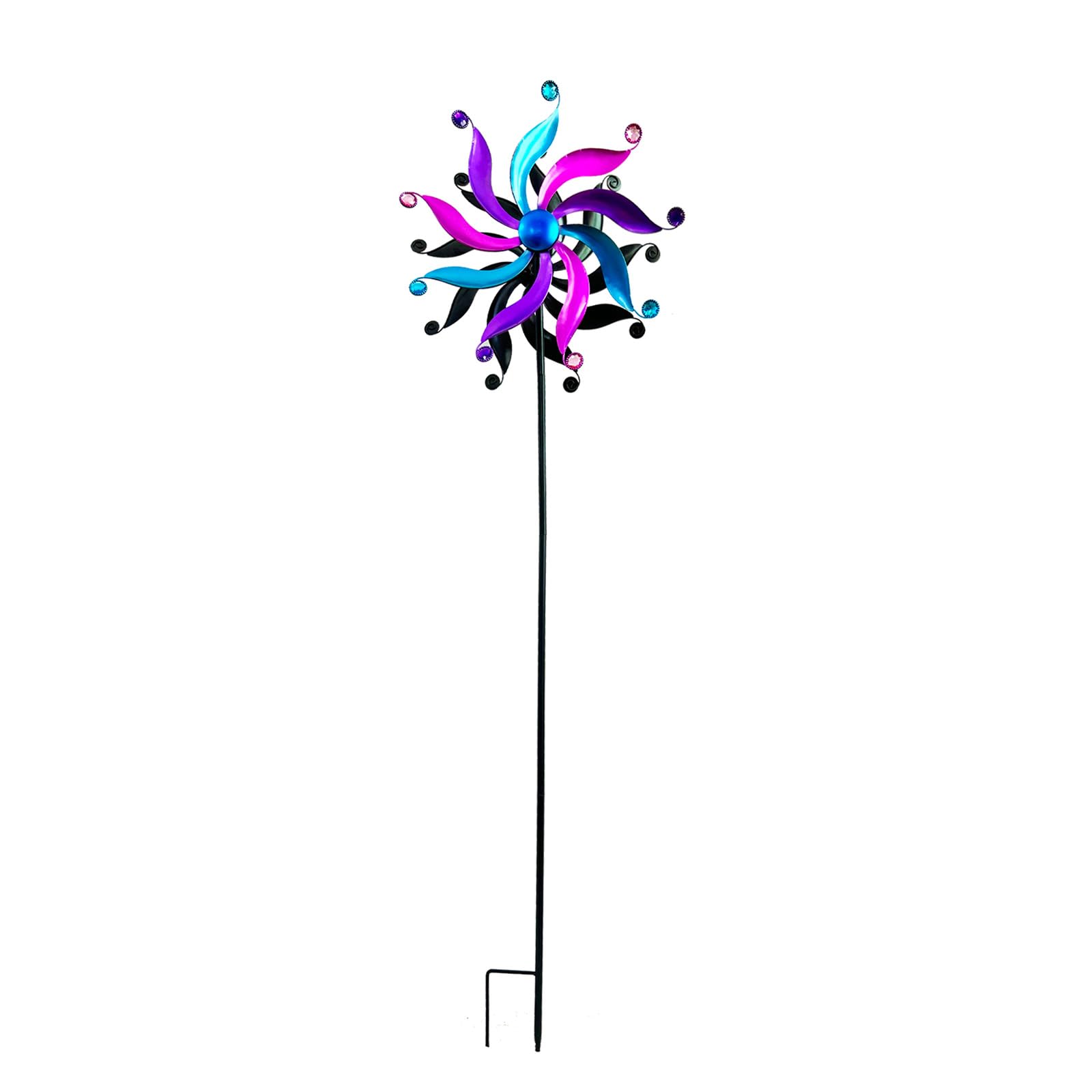 Escultura de molino de viento dinámico para exteriores, decoración artística de hierro para jardín, césped y terrazas