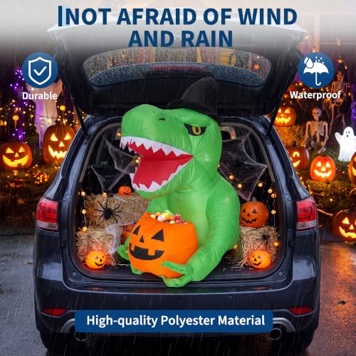 Garvee 4.5FT Halloween Inflatables Dinosaur Trunk or Treat Car Decorations - image 5