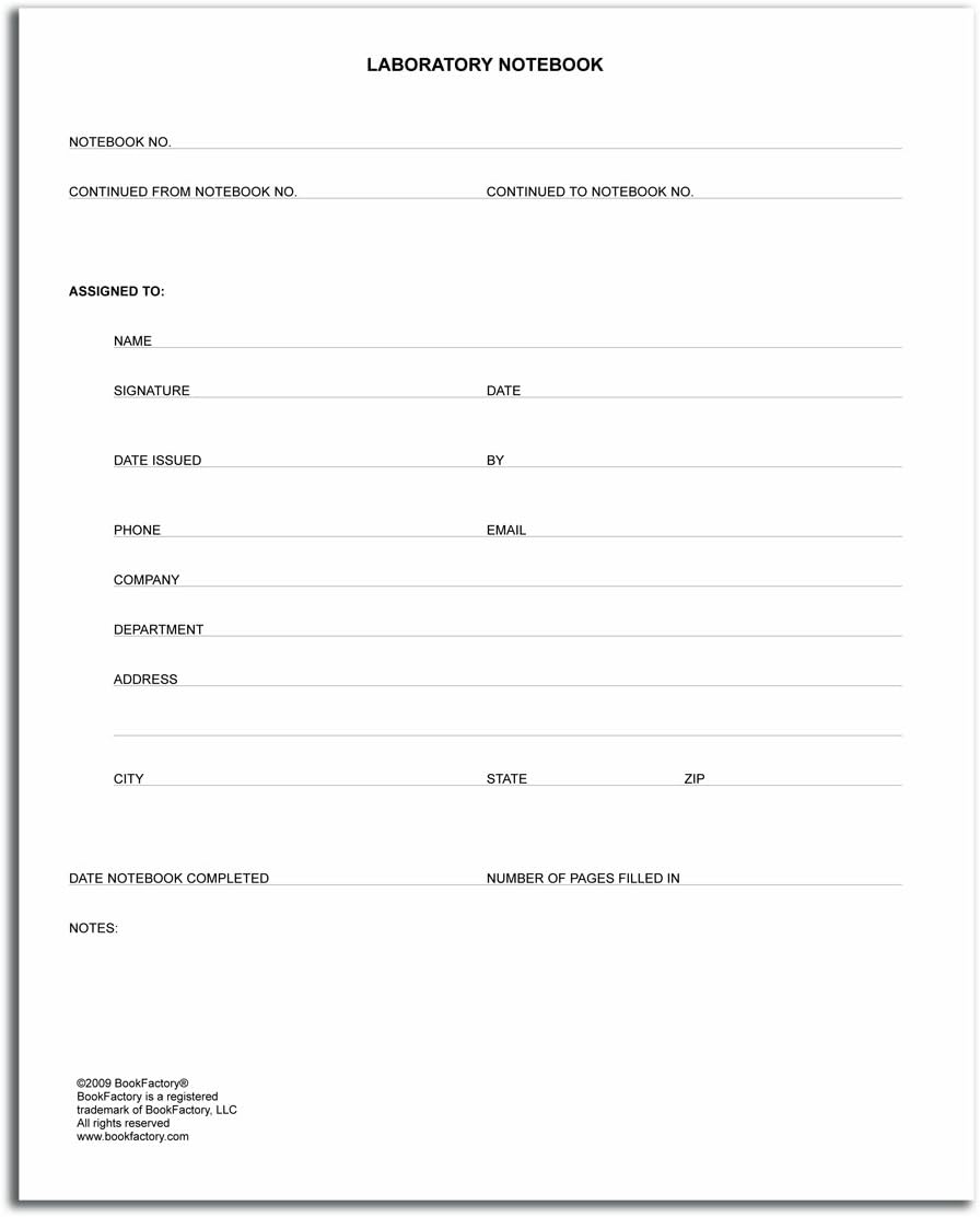 Lab Notebook Laboratory Notebook - Profal Grade - 96