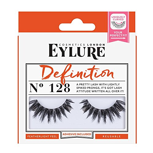 Eylure Definition False Lash, Style No. 128, Reusable, Adhesive Included, 1 Pair