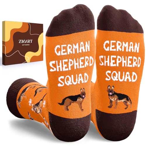 Zmart Funny German Shepherd Socks Unisex - Dog Mom Dad Gifts for Men Women Teens, Dog Lovers Christmas Gifts, German Shepherd Socks
