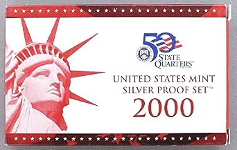 2000 S U.S. Mint 10-coin Silver Proof Set - OGP box & COA Proof