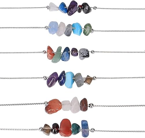Miniatura 2 de Gargantilla con signo del zodiaco de 12 constelaciones, cristal crudo, piedra natural, curativa, chakra, horóscopo, astrología, joyería para mujer,