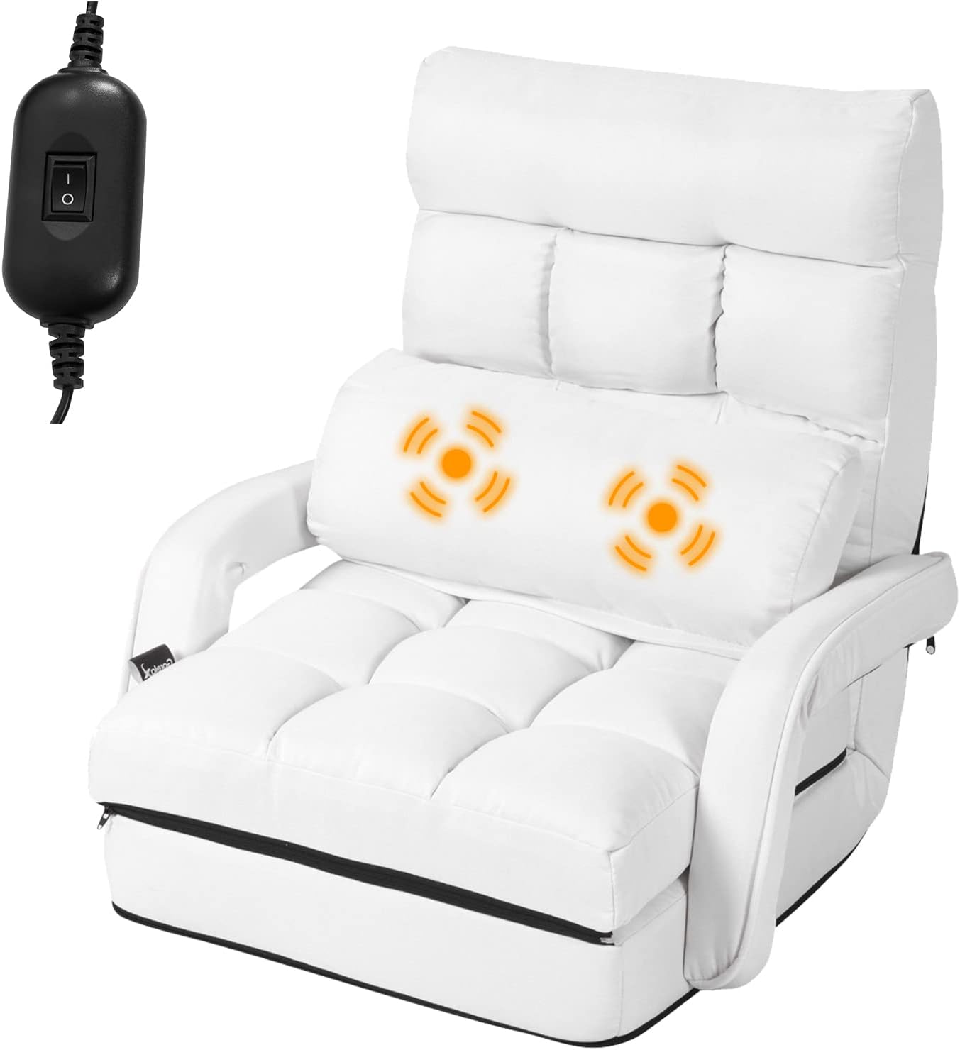 COSTWAY Adjustable Floor Chair, Folding Lazy Sofa Chair with 5