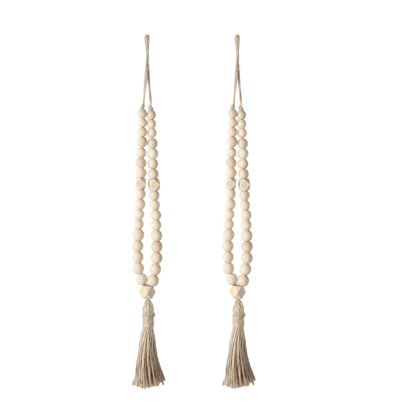 Fermatenda In Macramè Fatti A Mano, 2 Pezzi, Beige, Decorazione Per Finestre - 2