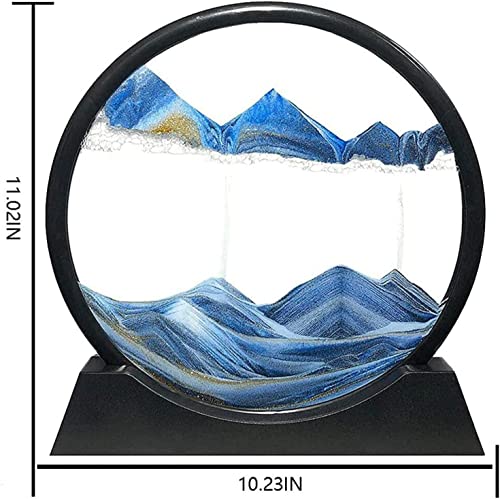 Image of NYRWANA Sand Art, Moving Sand Art,Sand Art Decor Wall Painting, Natural Landscape in Motion Display with Flowing Sand Frame for Home Decor, Diwali Gift Item (10 inch, Purple)