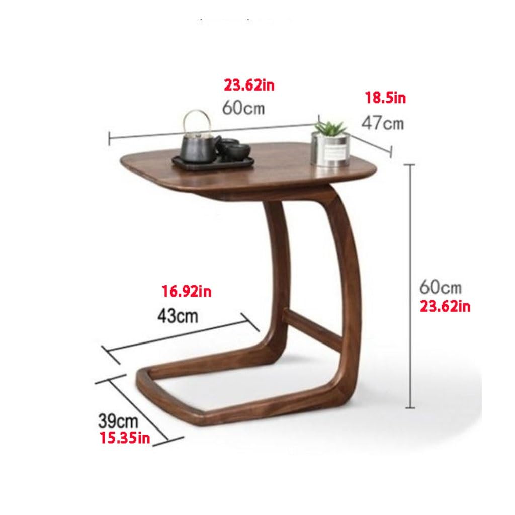RENEESME Sofa Side Table Small Tea Table Corner Table Small Tea Table Solid Wood Art Tea Table Complete and Disassembled Side Table Sofas for Living Room