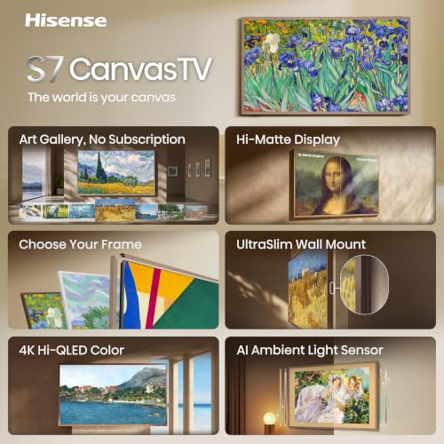 Hisense 85" Hi-QLED 4K S7 CanvasTV Series Google Smart Art TV (85S7SG, 2026 New) - image 4