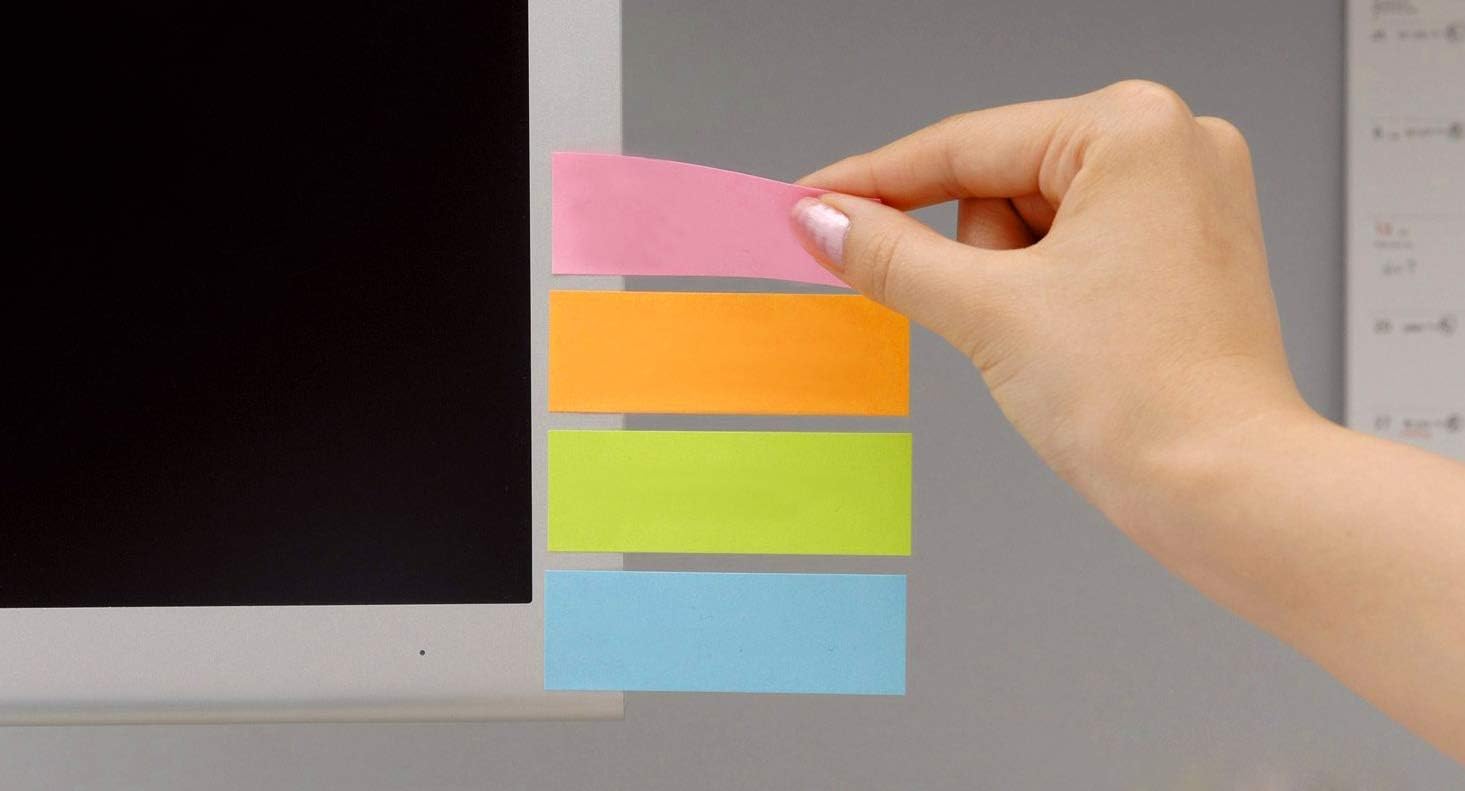 Sticky Notes 1 x 3 Self-Stick Notes 6 Bright Color 18 Pads, 100 Sheets/Pad (6 Bright)