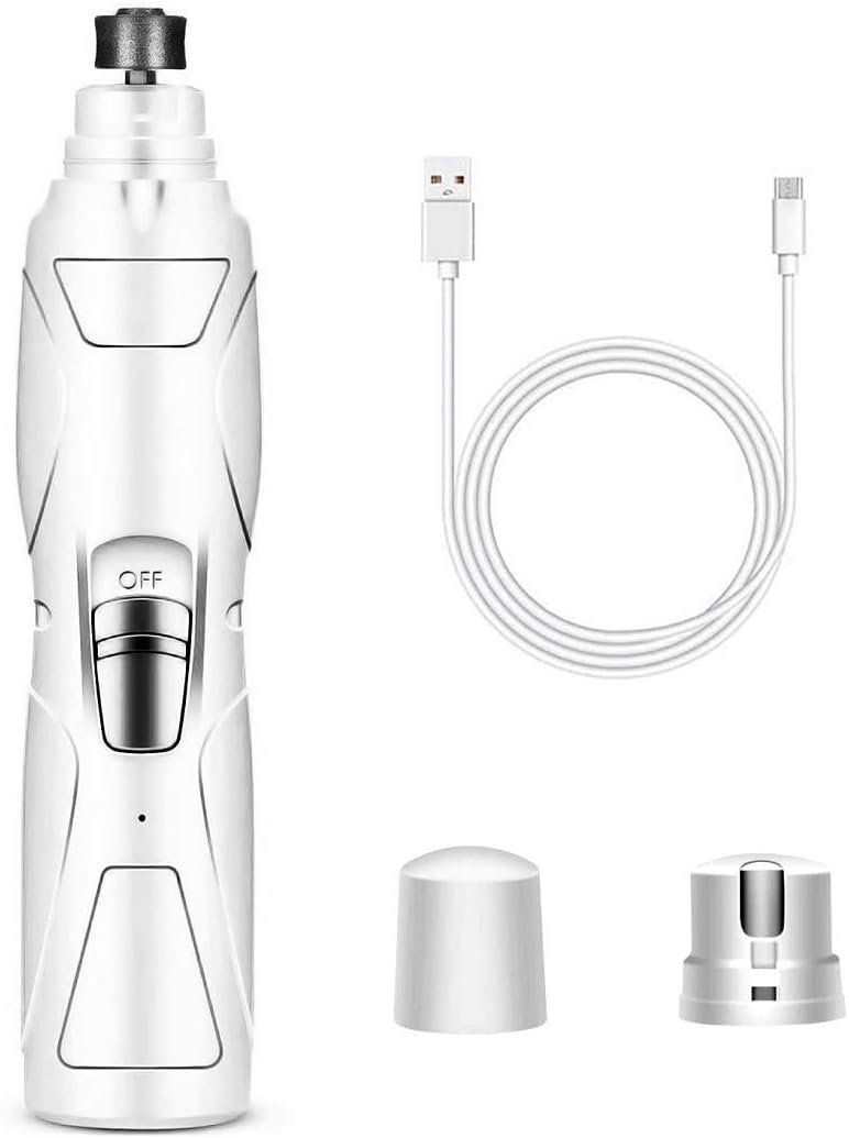 HIPIPET Dog Nail Grinder Electric Pet Nail Trimmer Rechargeable Quiet Upgraded 2-Speed Painless Paw Grooming for Large Medium Small Dogs…