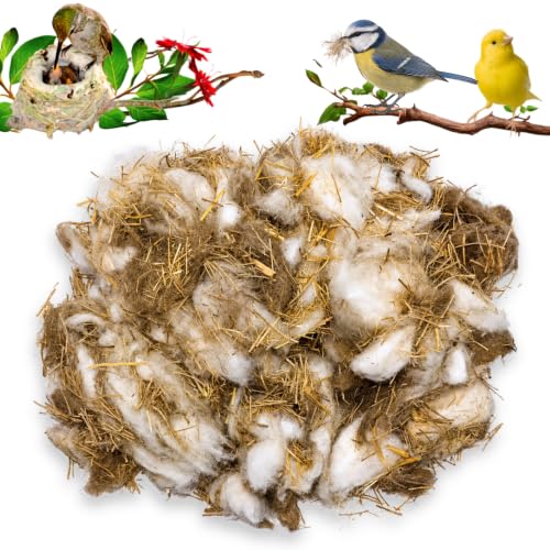 Image of Hummingbird Nesters Bird Nesting Material Holder for Wild Birds Humming Bird House Materials Gifts for Bird Watching Nature Lovers Refillable Outdoor (Bird-Safe Natural Fiber Mix)