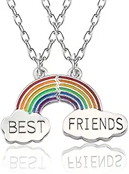 Colar Duplo Best Friends Arco Íris Melhores Amigas Presente
