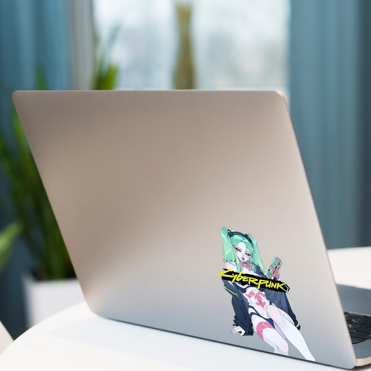 Cyber Lucy Punk Rebeca Cute Colorful Vinyl Peeker Sticker Ideal for Laptop Computer Flask Car Window Home Decor Gaming Room 5" in (Rebeca) image 3
