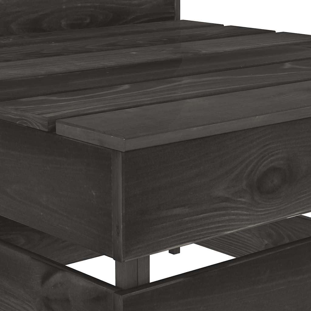 vidaXL Divano Centrale da Giardino Pallet Legno Pino Impregnato Grigio