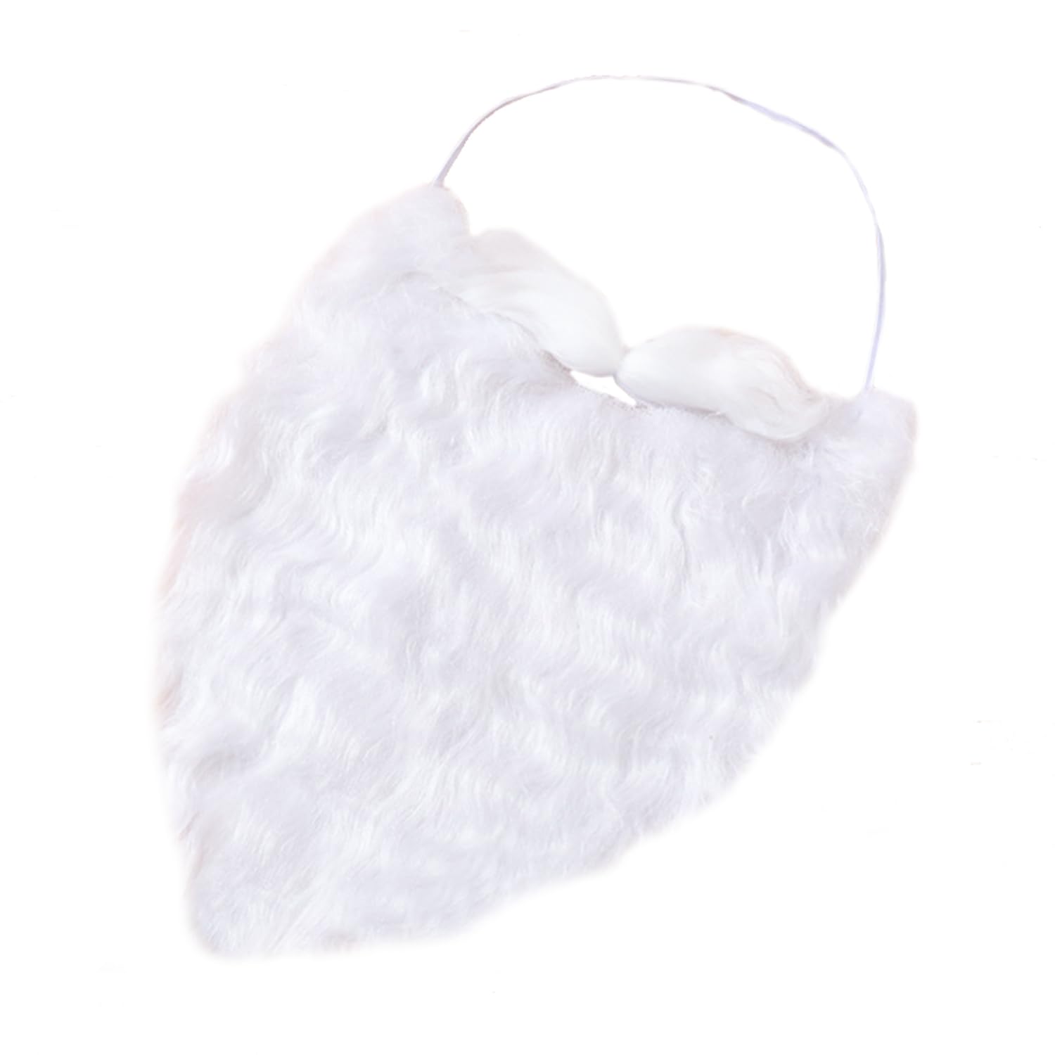MFUOE Funny Santa Beard Costume White Santa Claus Mustache Fake Beard for Festival Xmas Cosplay Holiday Party Supplies (2)