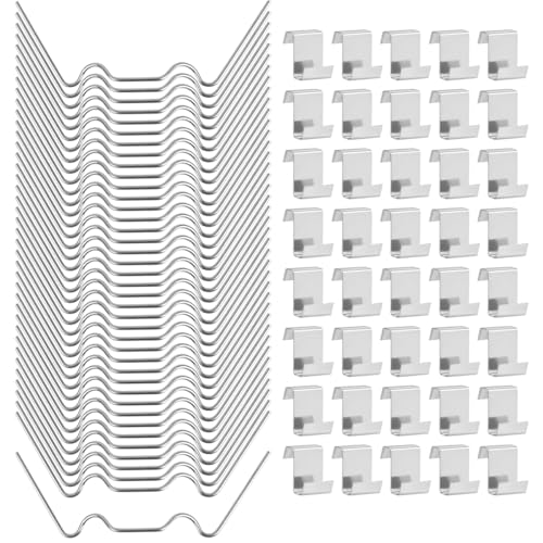 BOPHIS 120PCS Gewächshaus Klammern Edelstahl Gewächshausklammern Gewächshaus Zubehör Klammer Sturmfest Gewächshaus Zubehör für Hohlkammerplatten, Gewächshaus Platten, Doppelstegplatten