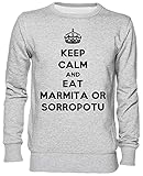 Keep Calm and Eat Marmita Or Sorropotun Gris Jersey Sudadera Unisexo Hombre Mujer Tamaño XXL Grey Unisex Jumper Size XXL