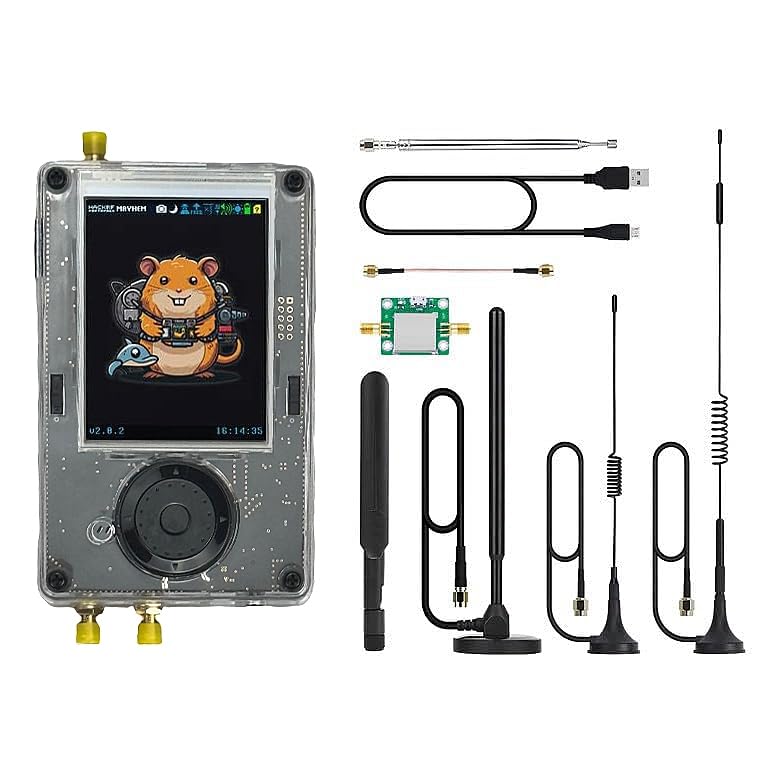 HackRF Kit tout-en-un H4M PortaPack émetteur-récepteur radio sans fil TFT 1 MHz-6 GHz coque ABS