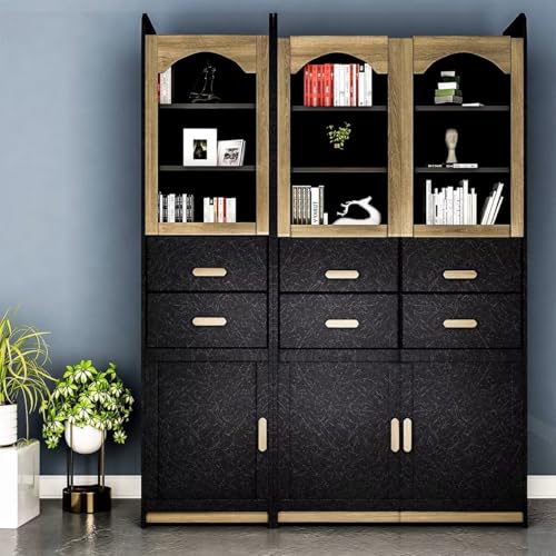 Image of Peel and Stick Wallpaper for Walls (45x300 cm) Pack of 1 | Waterproof Self Adhesive PVC Wallpaper for Bedroom, Living Room, Home, Office & Cupboard (Black Textured)