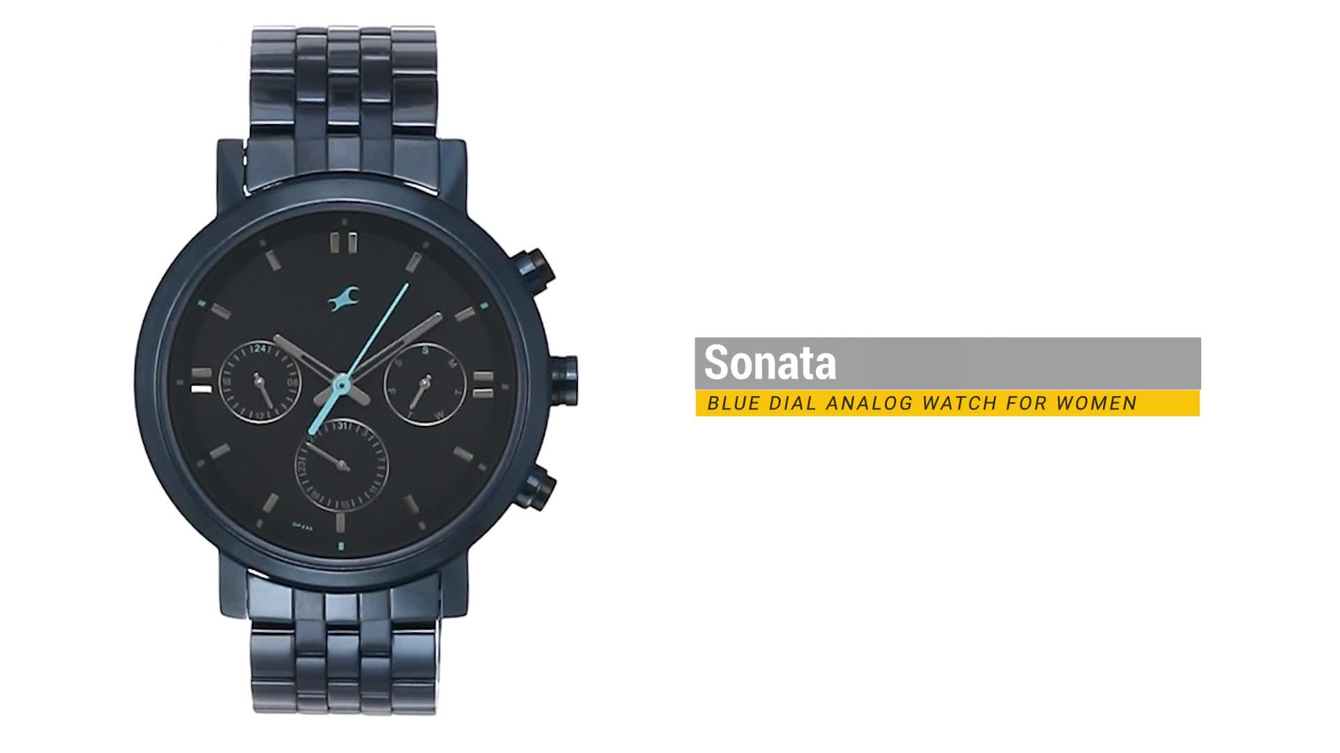 Buy Fastrack Tick Tock Quartz Analog Black dial Metal Strap Watch 