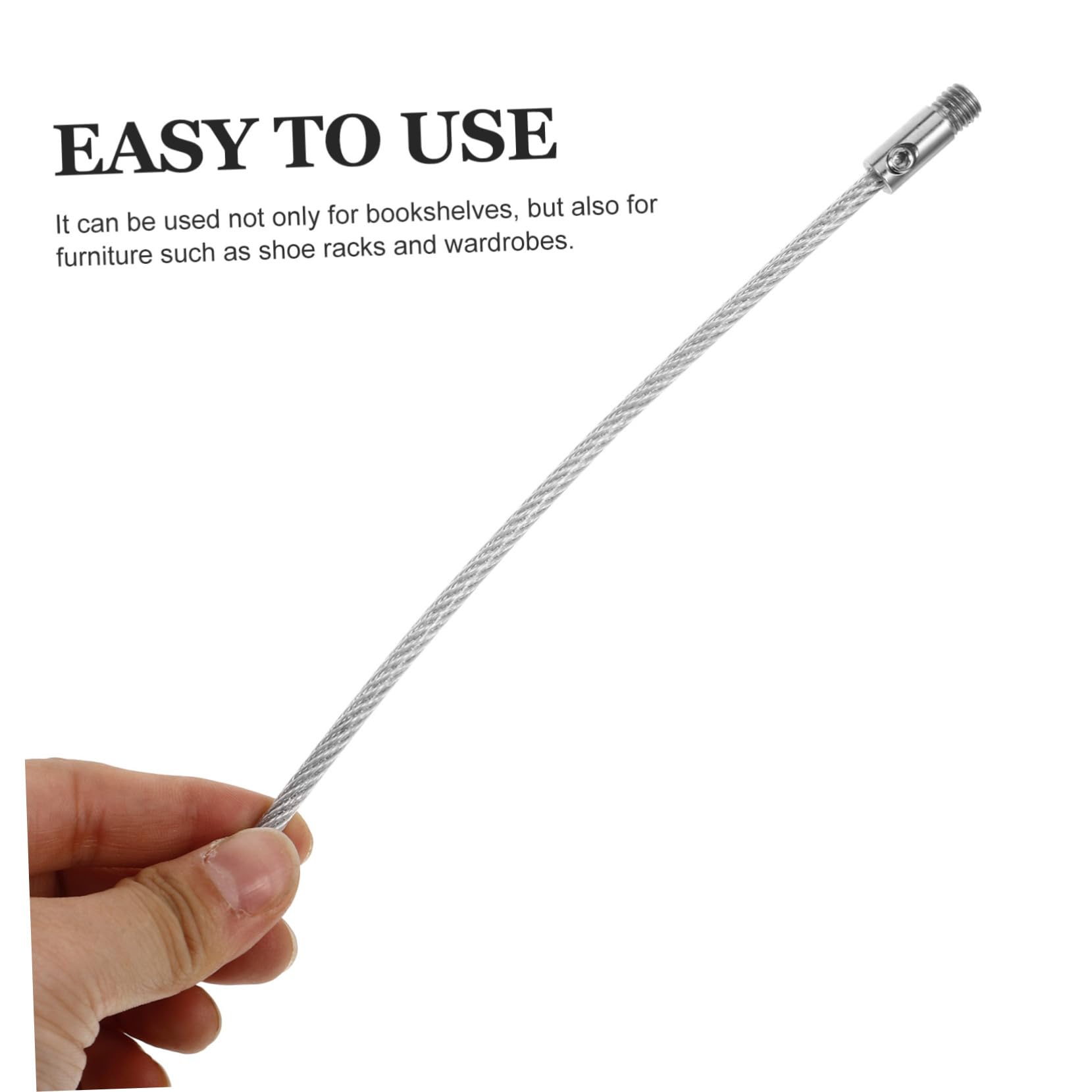 NULYLU 2 Pack Baby Proofing Kit Cabinet Bookshelf Wall Anchors for Safety Furniture Straps Sturdy Securement