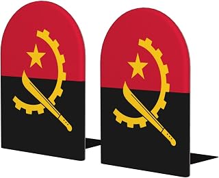 Angola Flag Wooden Bookshelf Practical Desktop Decoration Suitable for Office Classroom Study