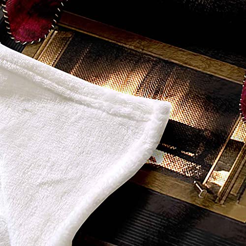 Couverture microfibre douce couronne de Noël verte plaid chaud 150x200cm