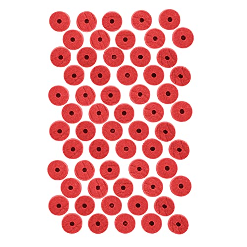 Ahead Wool Cymbal Felts Red (60 Pack Bundle)