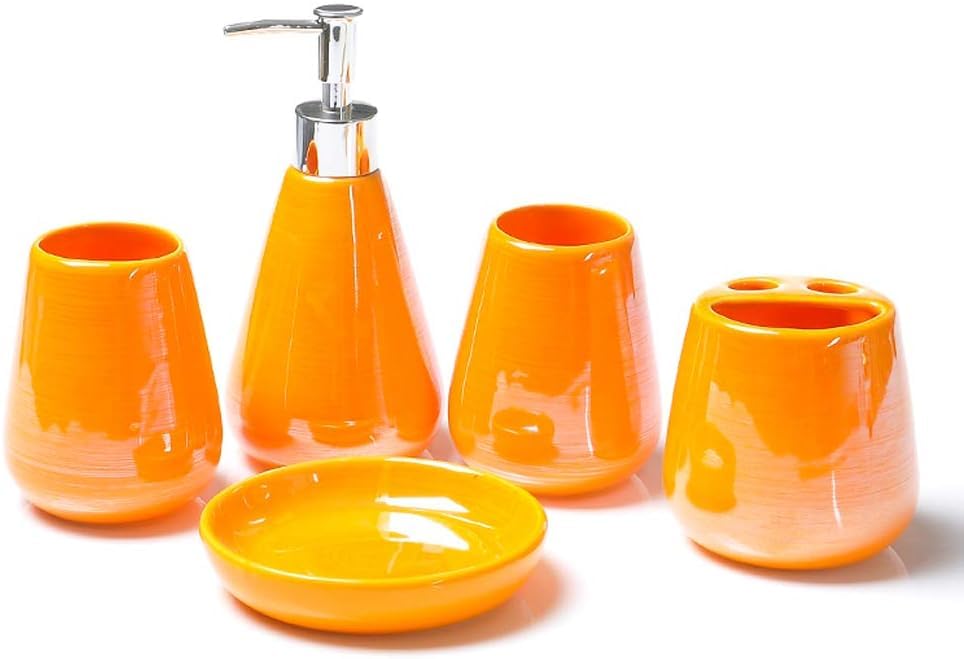 Tasse de rinçage ensemble de salle de bain céramique colorée