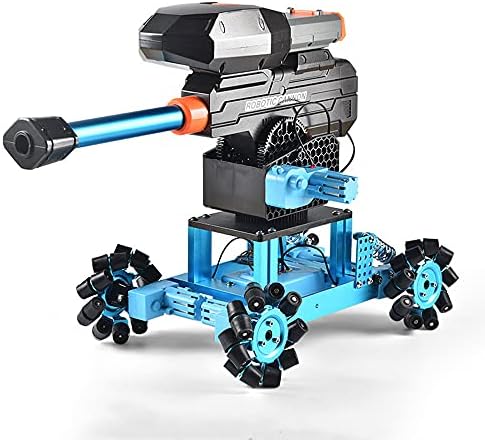 QAQQVQ RC Robot Alloy Robotic Arm Intelligent Remote Control Machine Table Tennis Ball Picker Crawler Lift Truck Robot Arm Car Football Basketball Launch Robot Omnidirectional Wheel Boy Toy Car