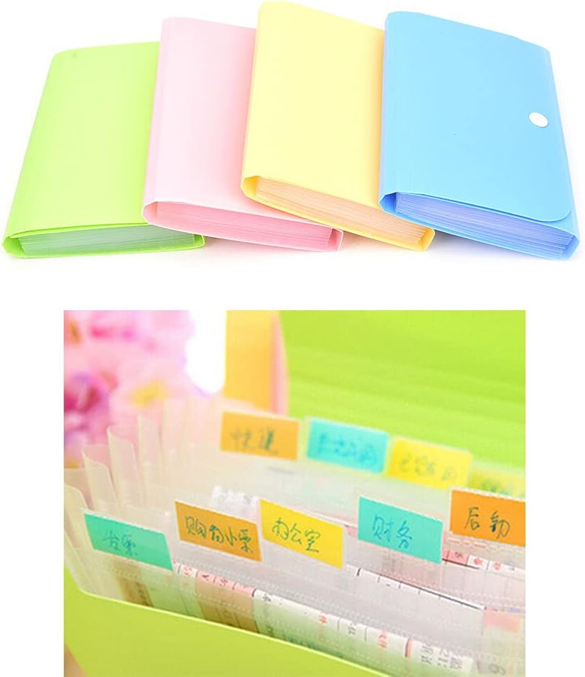 Mini Office File Document Bag Pouch Bills Folder Card Holder Fastener ZY : Office Products